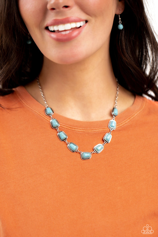 Southern Safari - Blue Necklace Earring Set