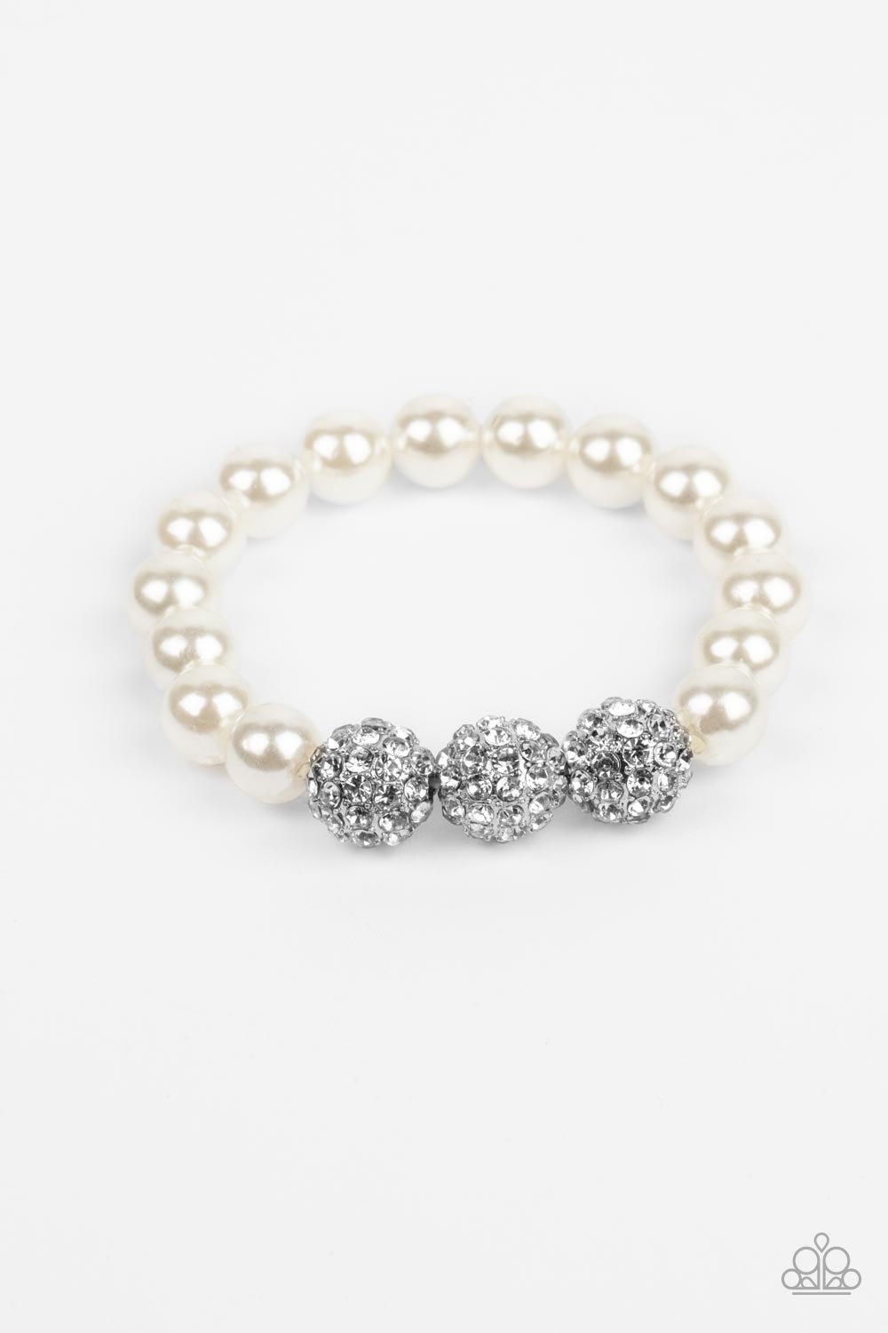 Breathtaking Ball - White  Bracelet