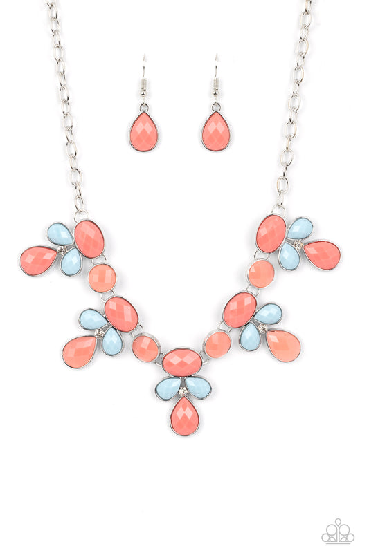 Midsummer Meadow - Orange Necklace Earring Set