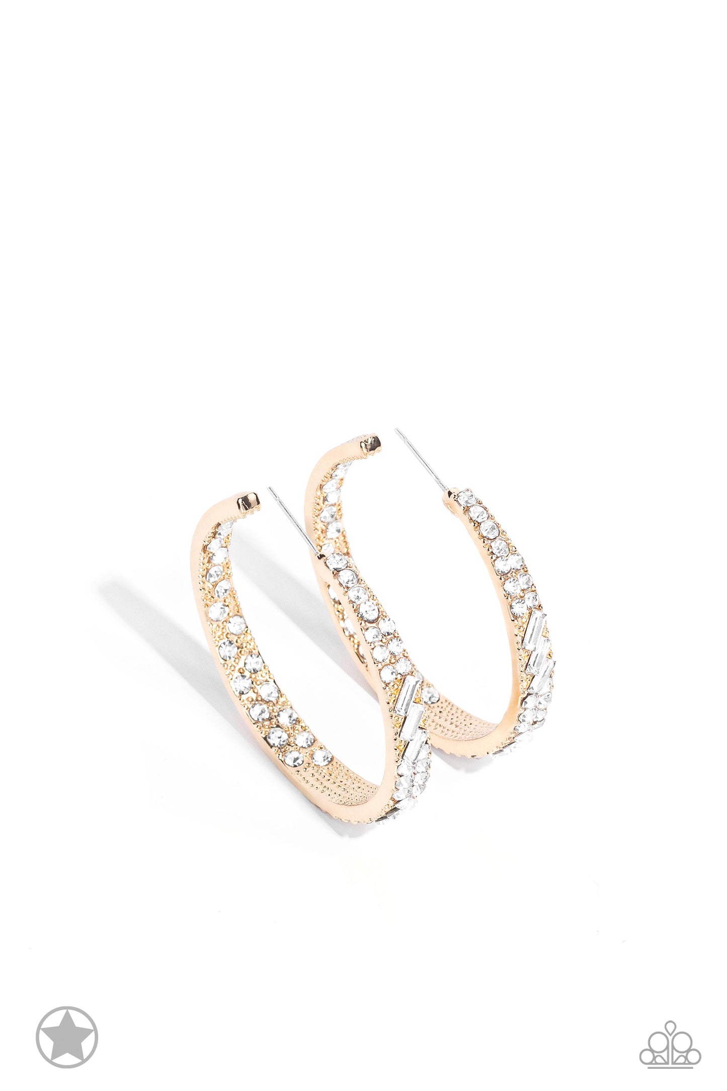 GLITZY By Association  Gold Hoop Earrings