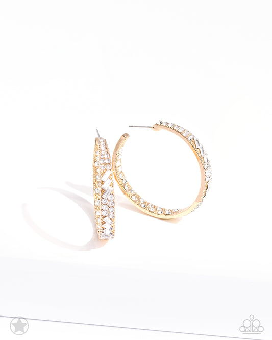 GLITZY By Association - Gold Hopp Earring