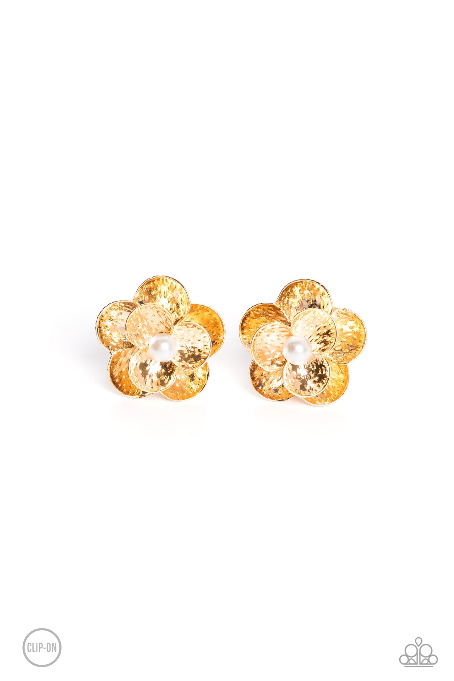 Miami Magic - Gold  Clip On Earring