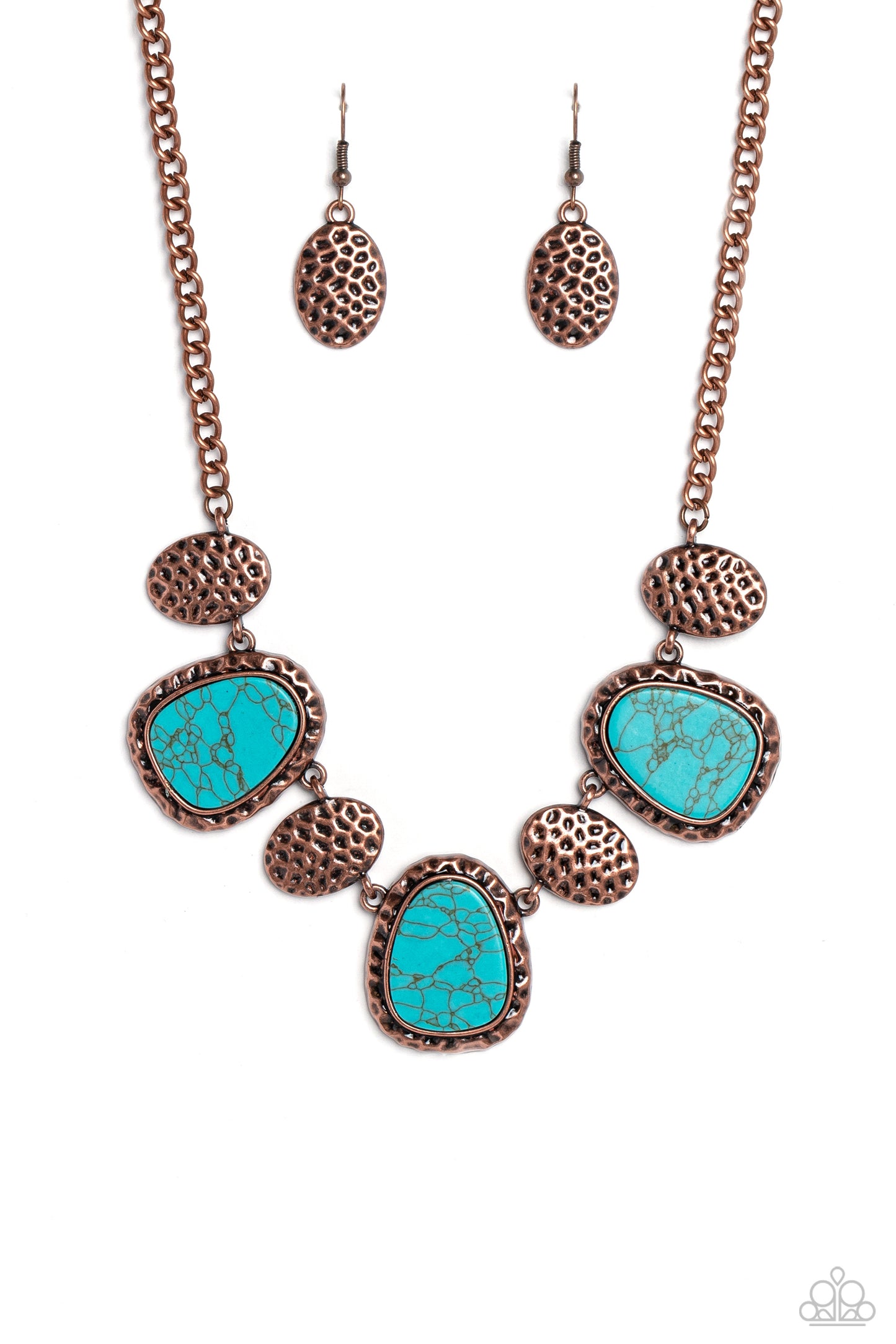 Badlands Border - Copper Necklace Earring Set