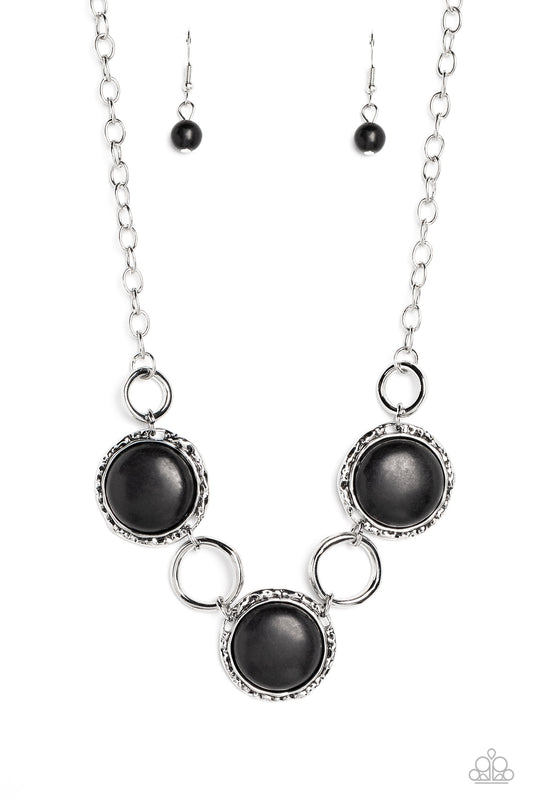 Saharan Scope - Black Necklace Earring Set