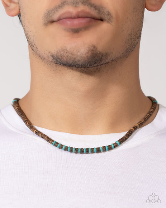 The WOOD Times - Blue Urban Men Necklace