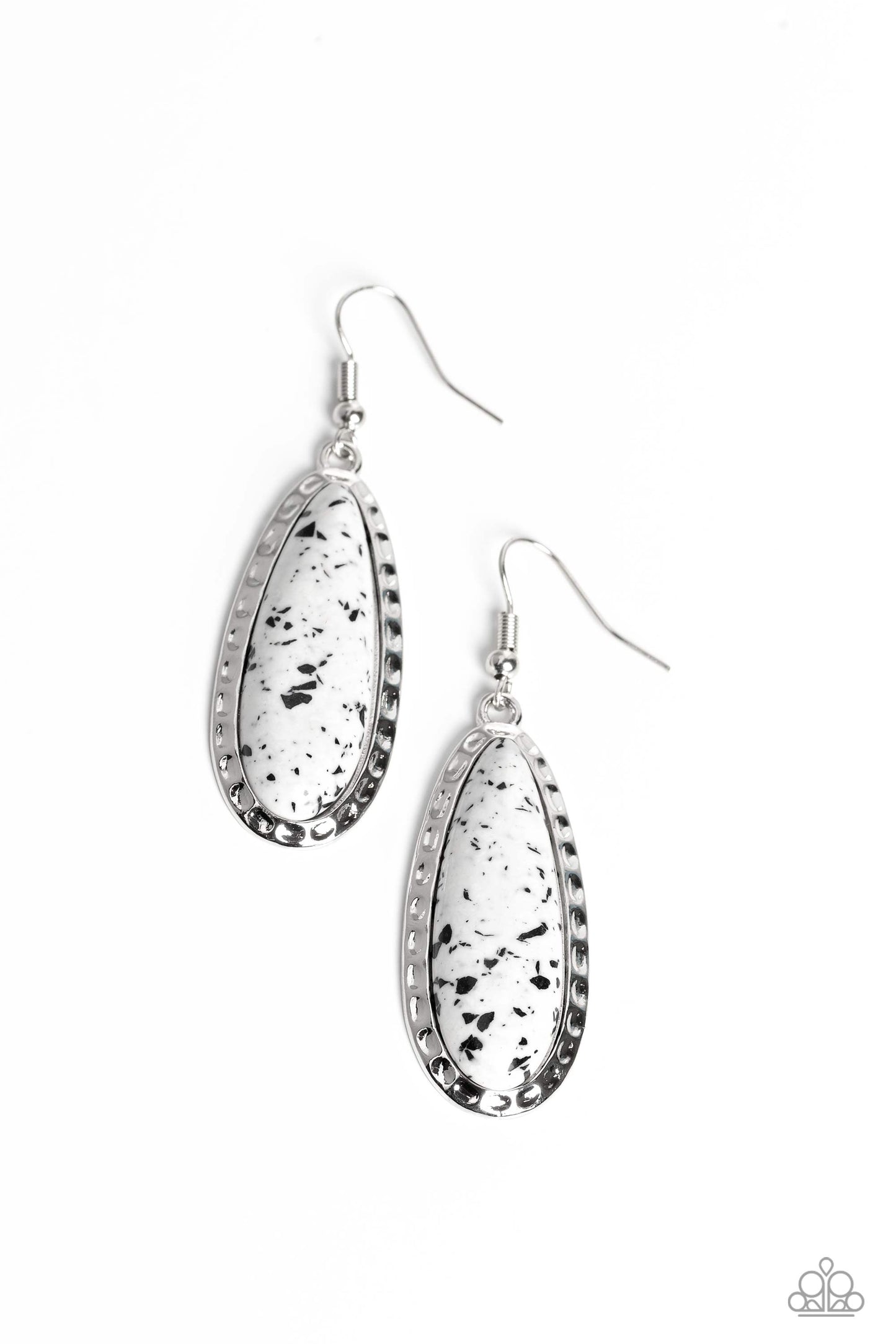 TEARDROP-Dead Dynasty - White Earrings