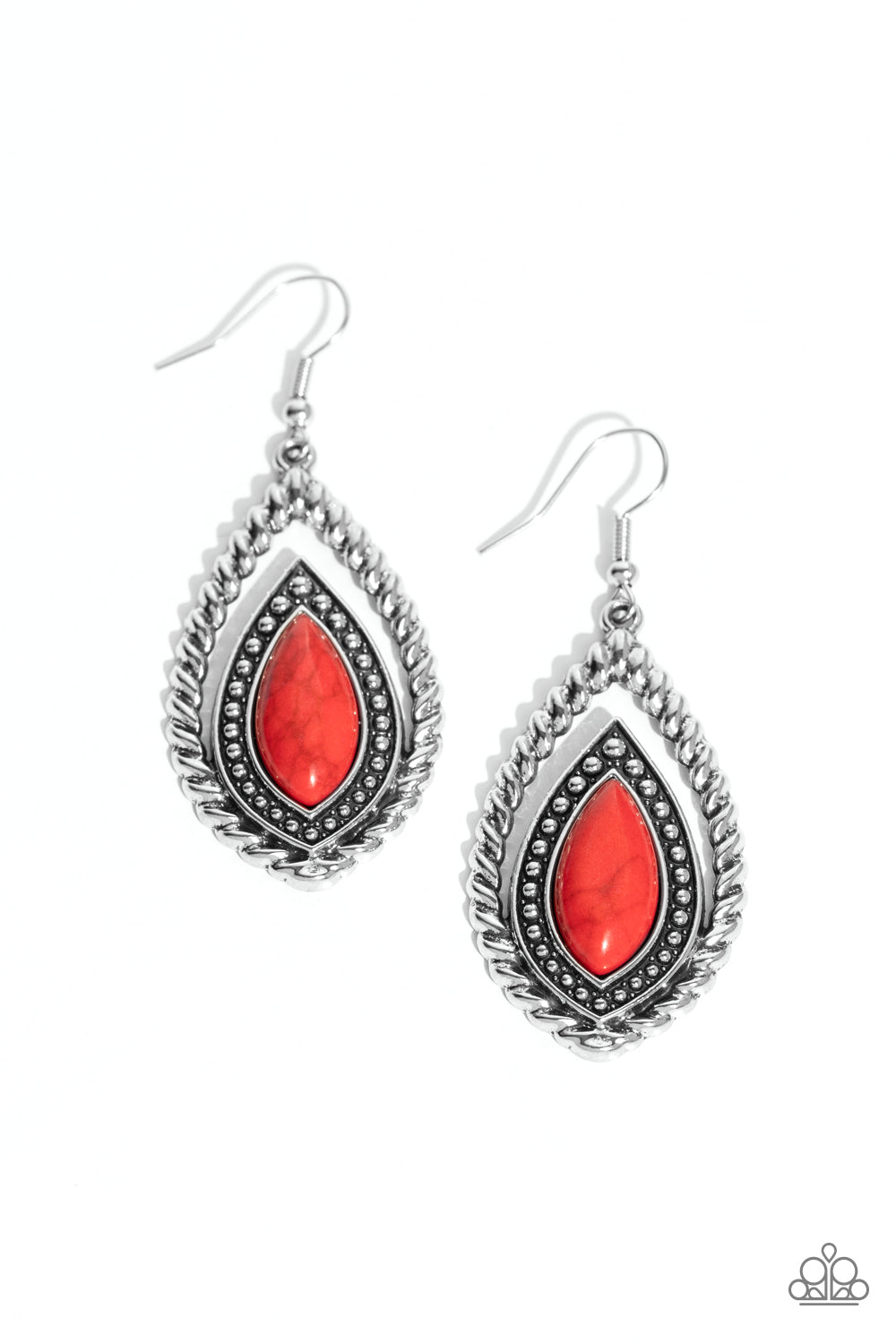 Twisted Trailblazer - Red Earrings