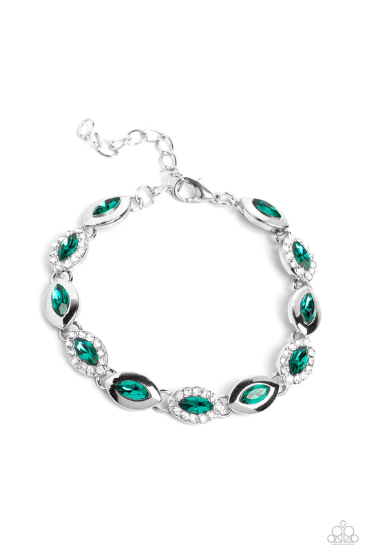 Some Serious Sparkle - Green Bracelet