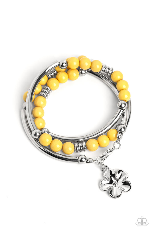 Off the WRAP - Yellow Bracelet