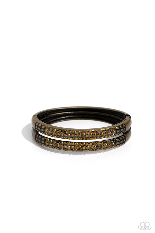 STACKED Up - Brass Bracelet