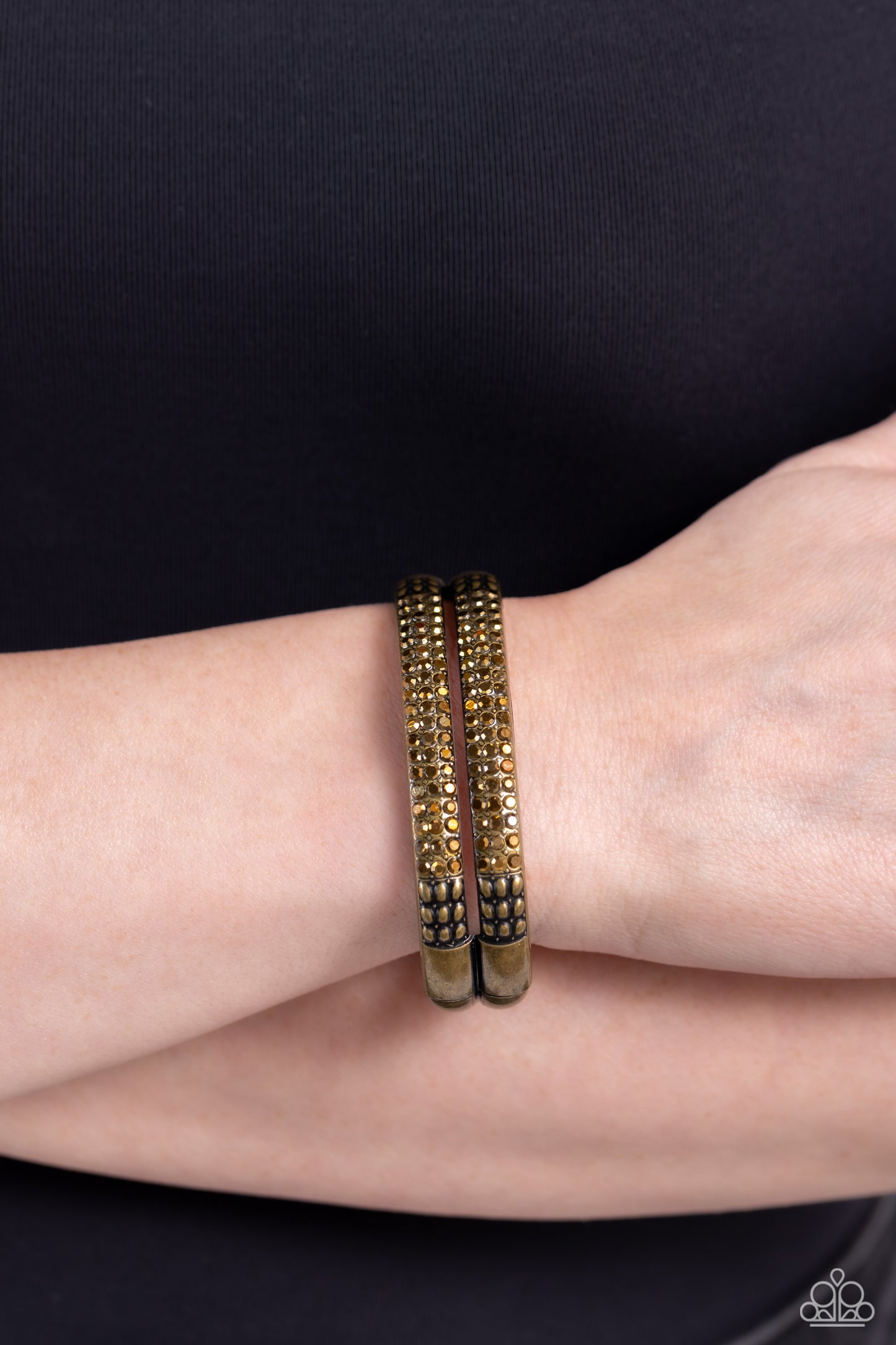 STACKED Up - Brass Bracelet