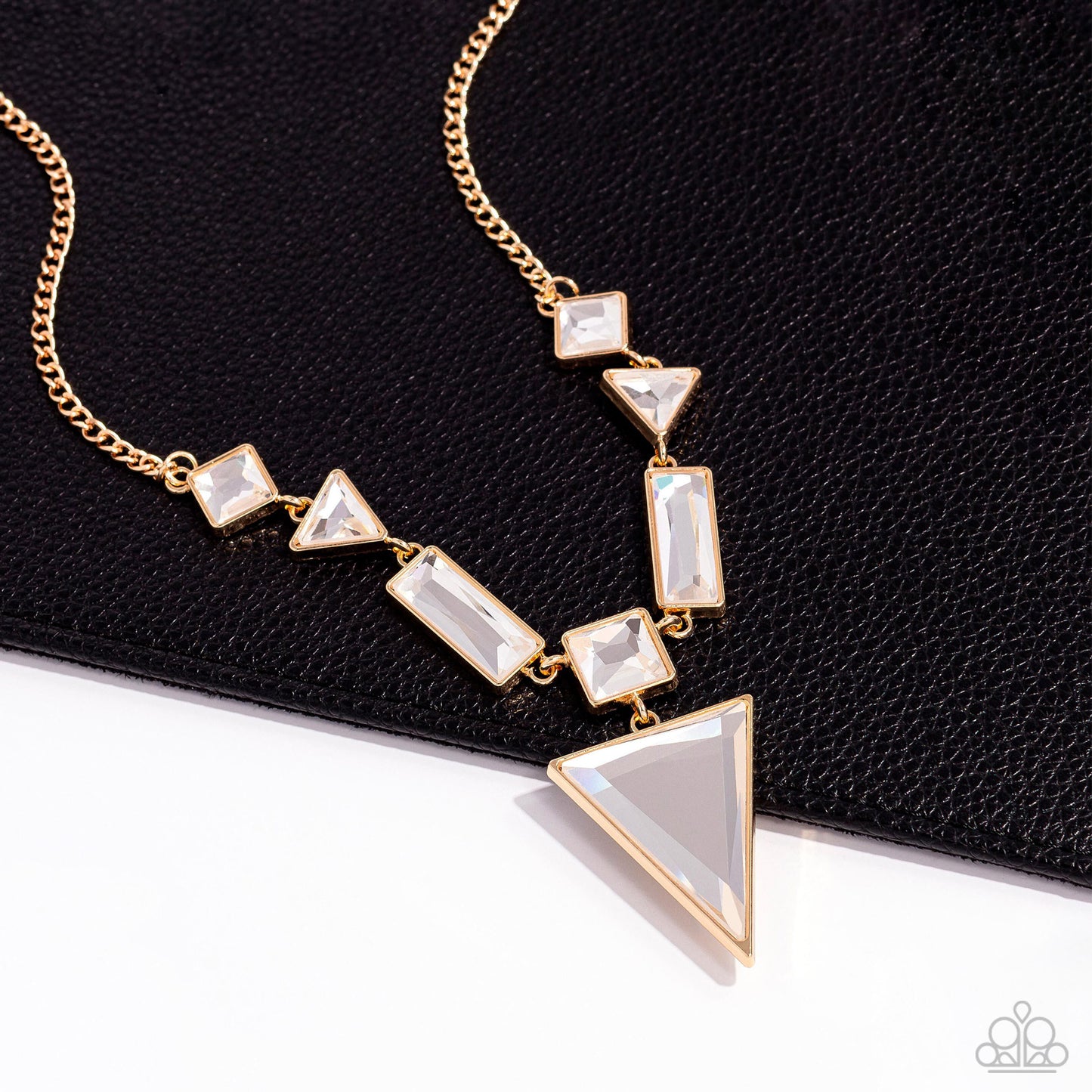 Fetchingly Fierce - Gold Necklace Earring Set