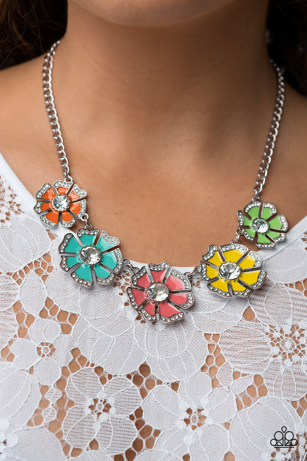 Playful Posies - Multi Necklace Earring Set