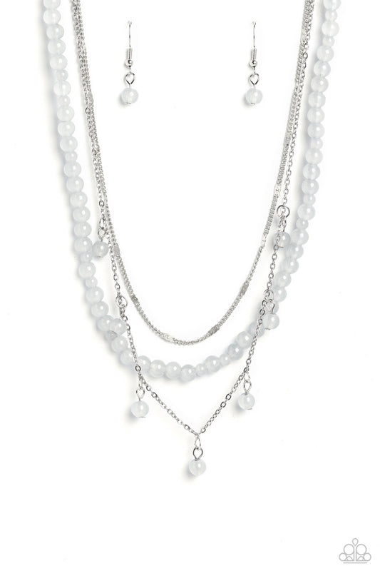 BEAD All About It - Silver Necklace Earring Set