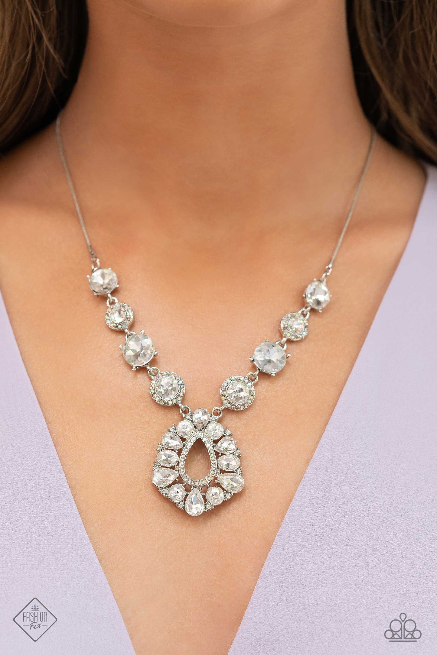 RAREST in the Land - White Necklace Earring Set