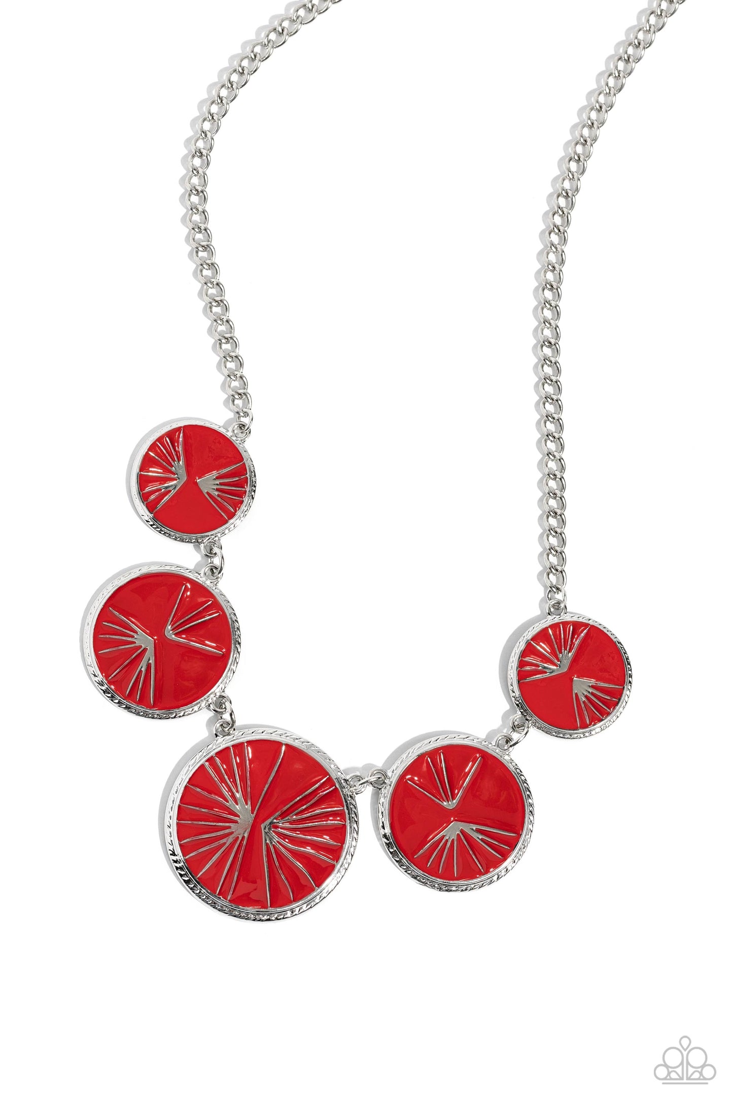 PALM Before the Storm - Red Necklace Earring Set