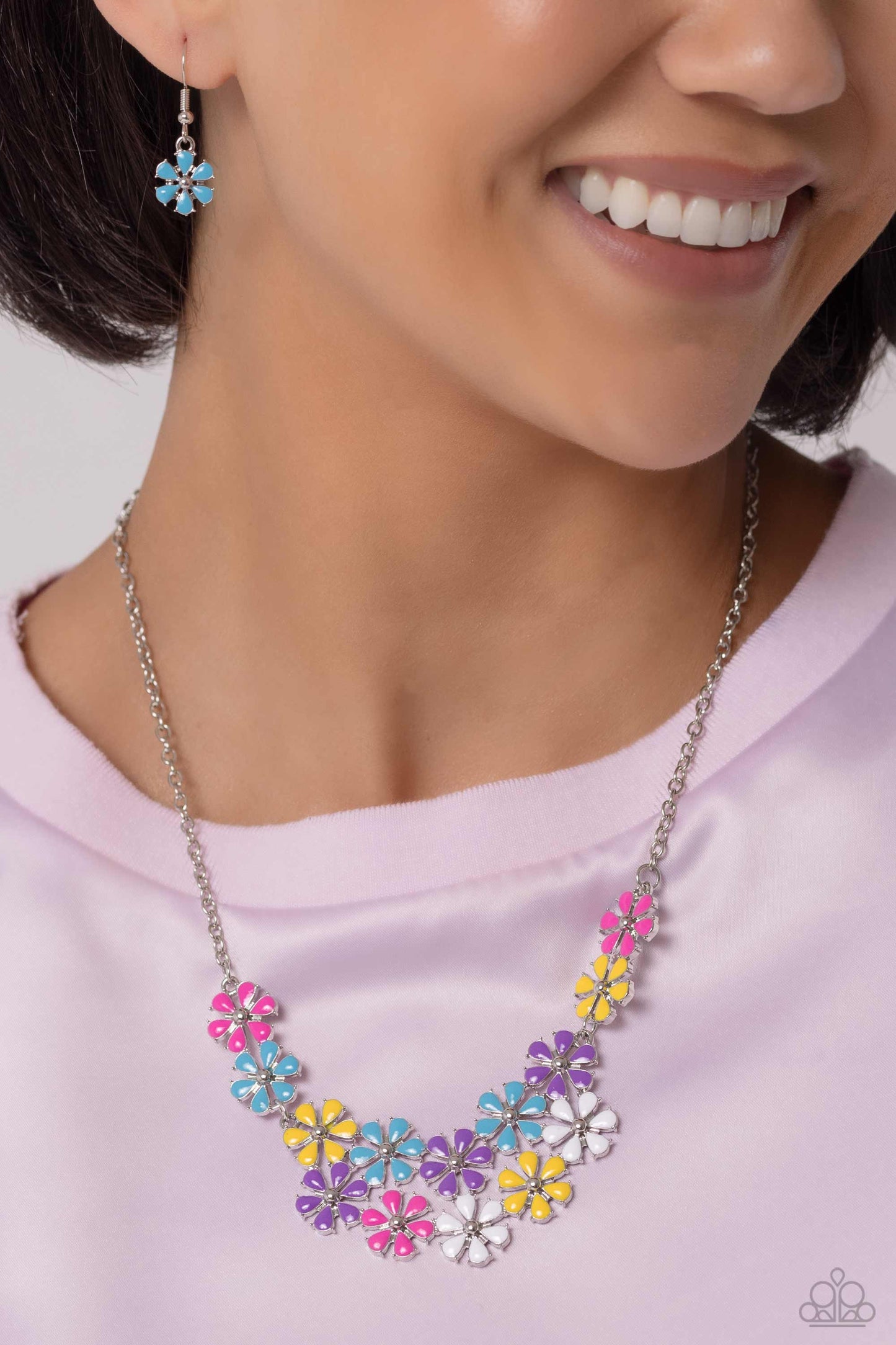 Floral Fever - Multi. Necklace Earring Set