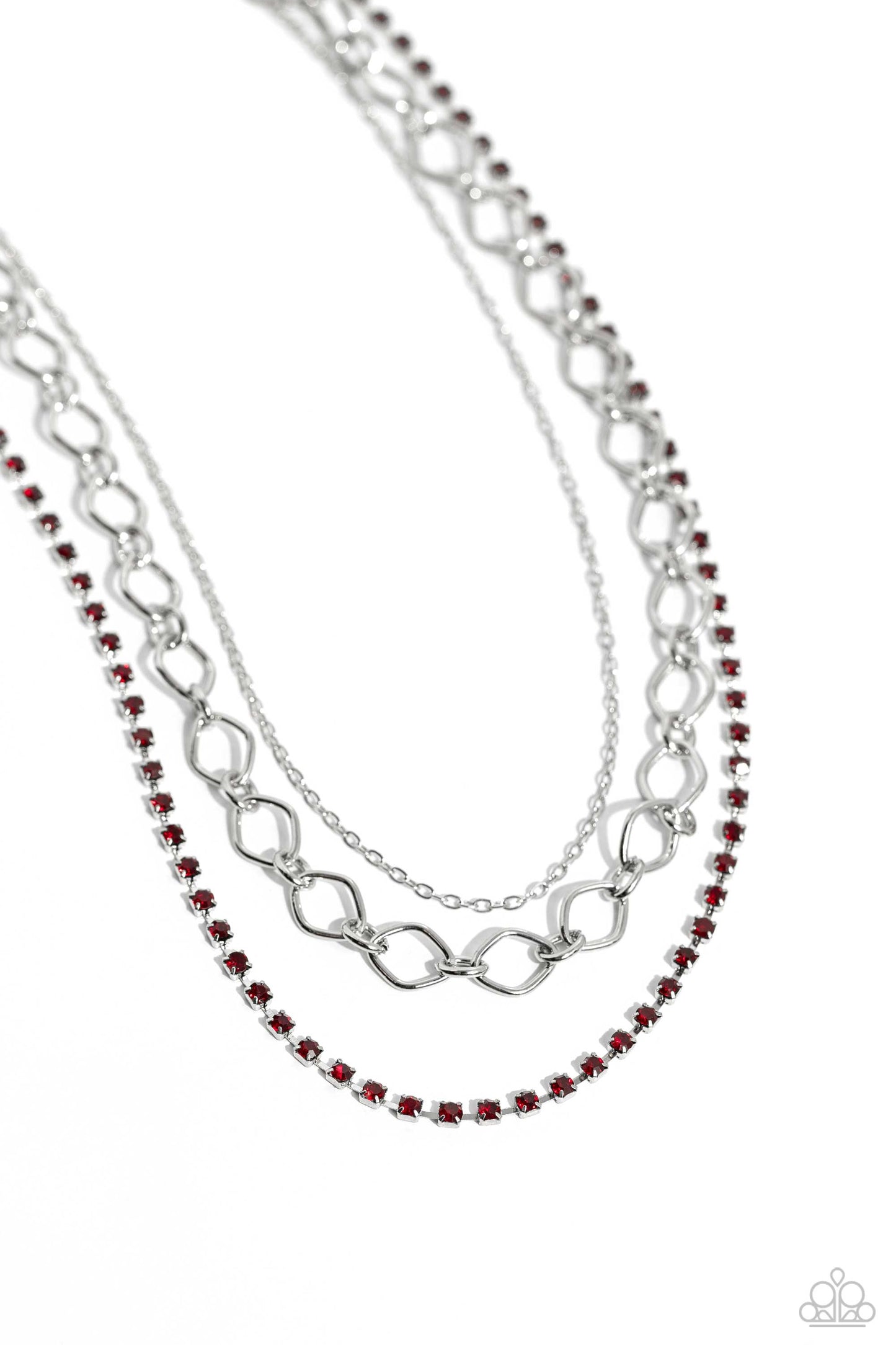 TastefulTiers - Red Necklace Earring Set