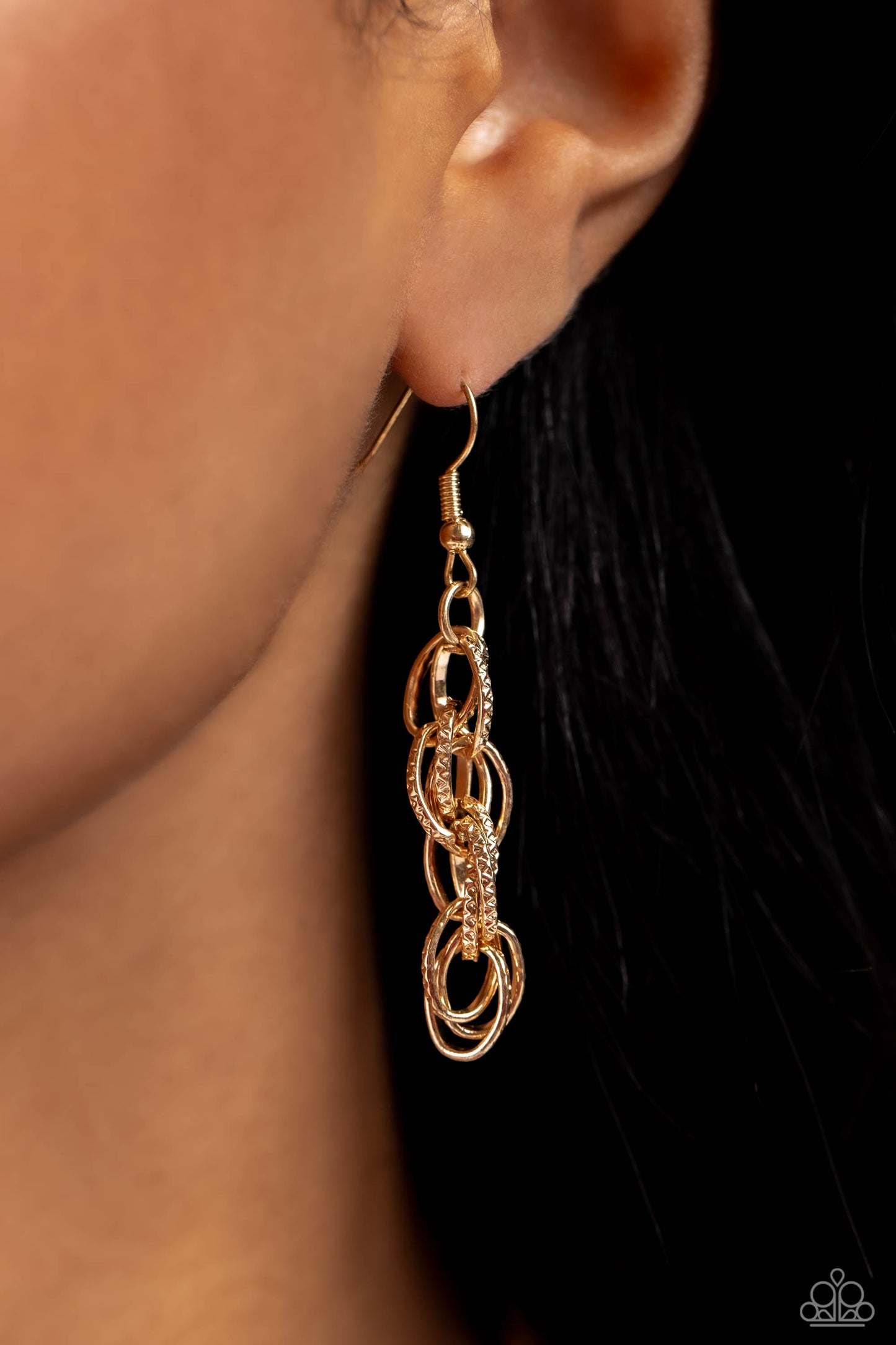 Braided Ballad - Gold Necklace  Earring Set