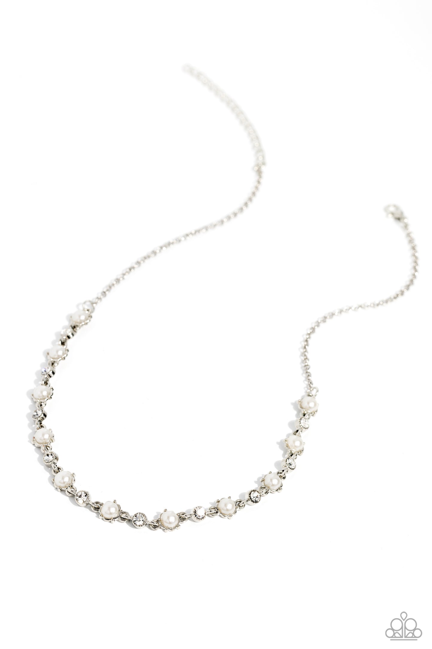 Pronged Passion - White Necklace