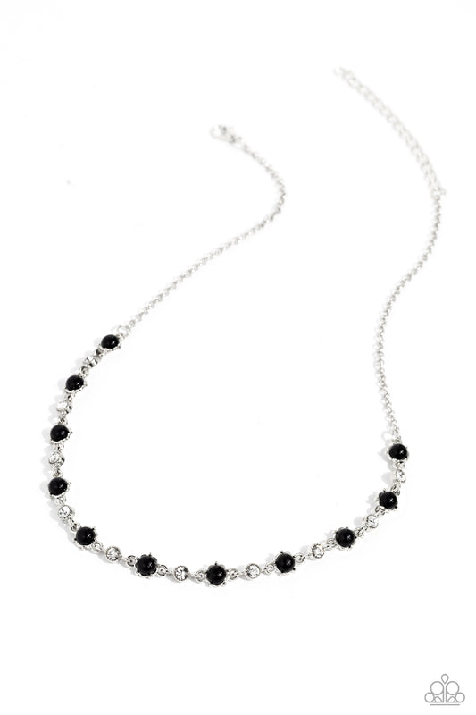 Pronged Passion - Black Necklace Set & Bracelet