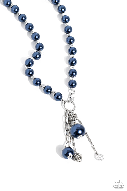 White Collar Welcome - Blue Necklace Earring Set