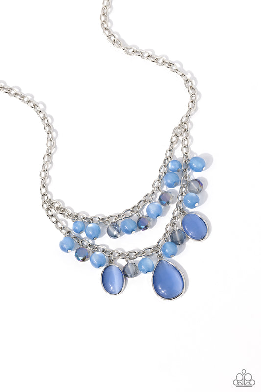 Dewy Disposition - Blue Necklace Earring Set