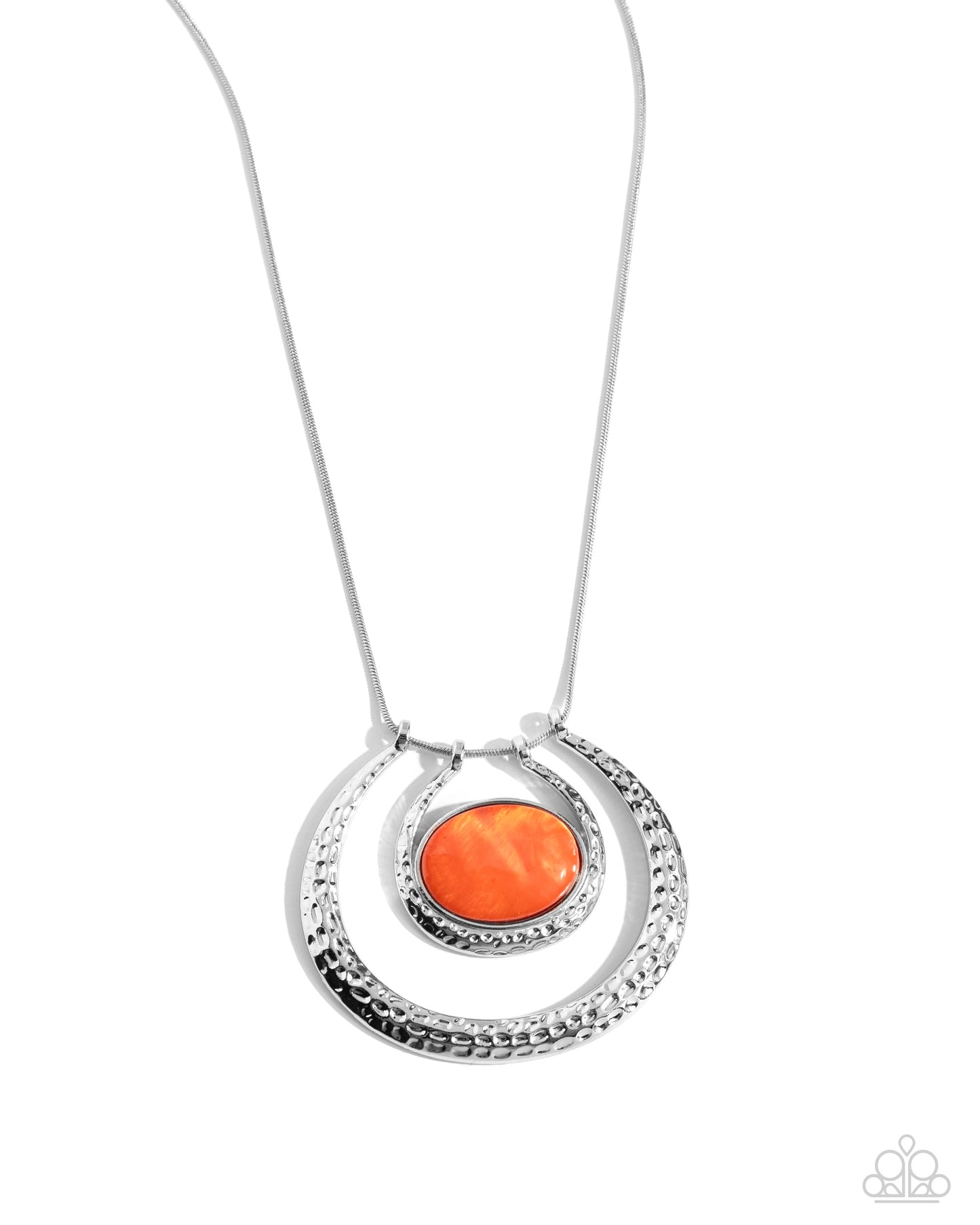 f the HORSESHOE Fits - Orange Necklace Earring Set