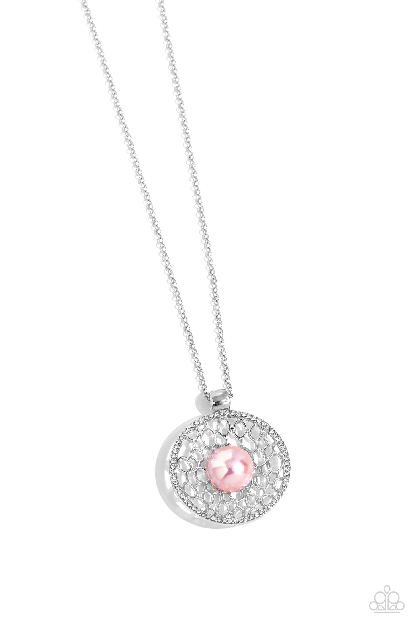 Wall Street Web - Pink Necklace Earring Set