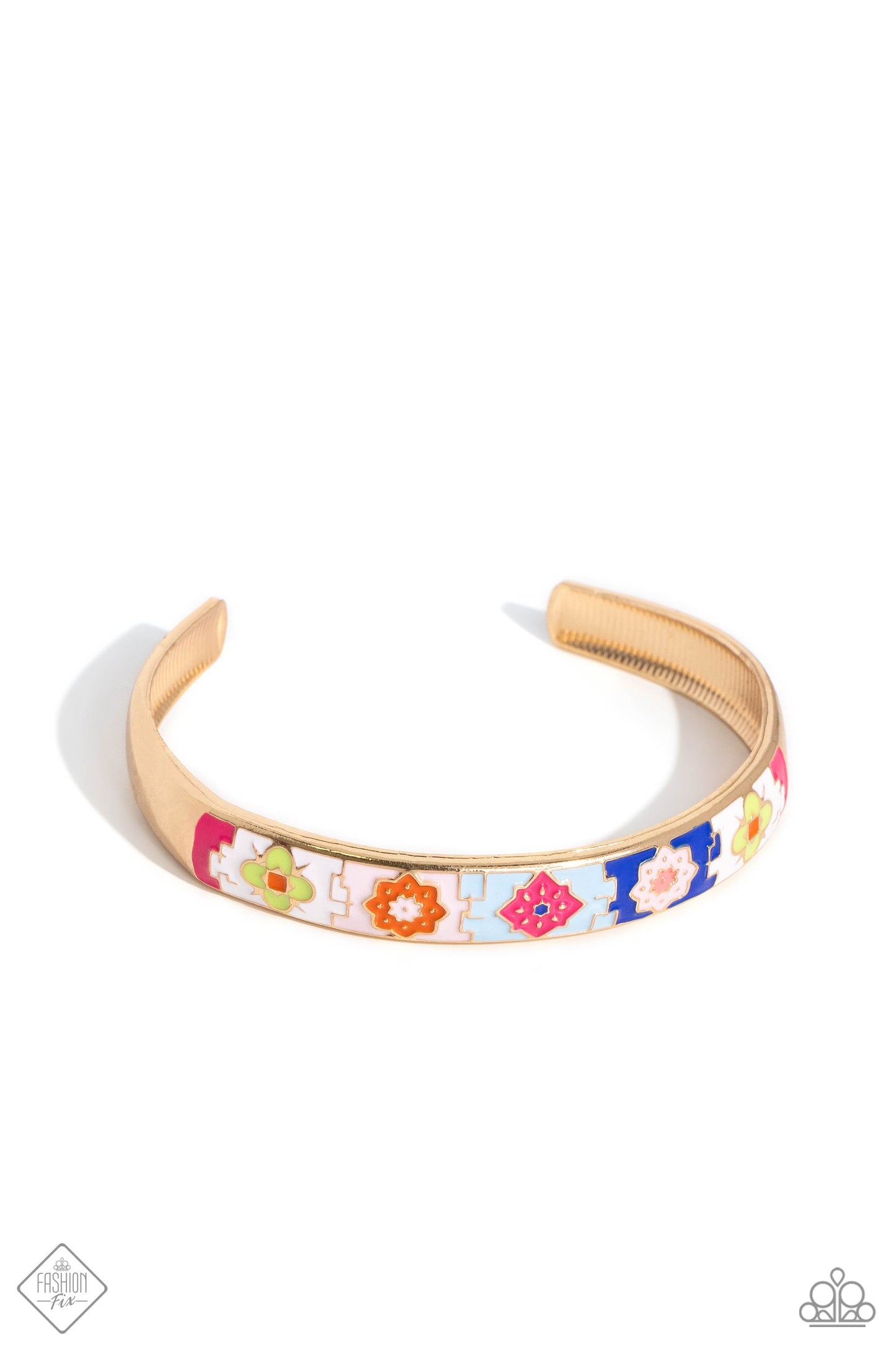 Multicolored Moment - Gold Bracelet