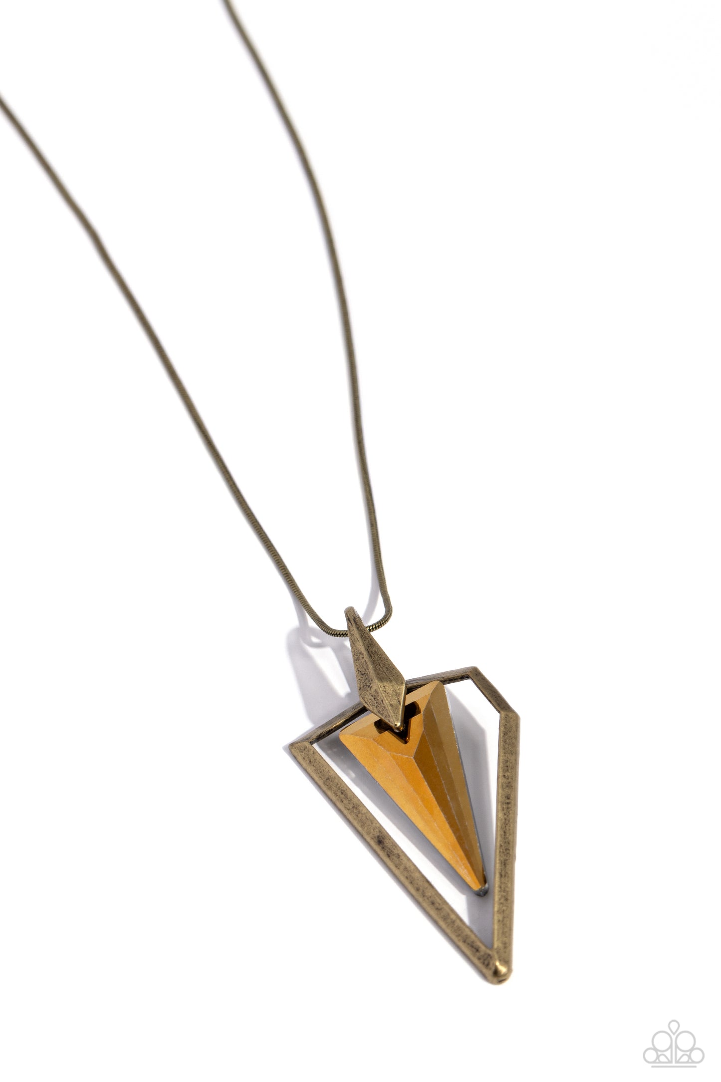 Trifecta Tyrant - Brass Necklace