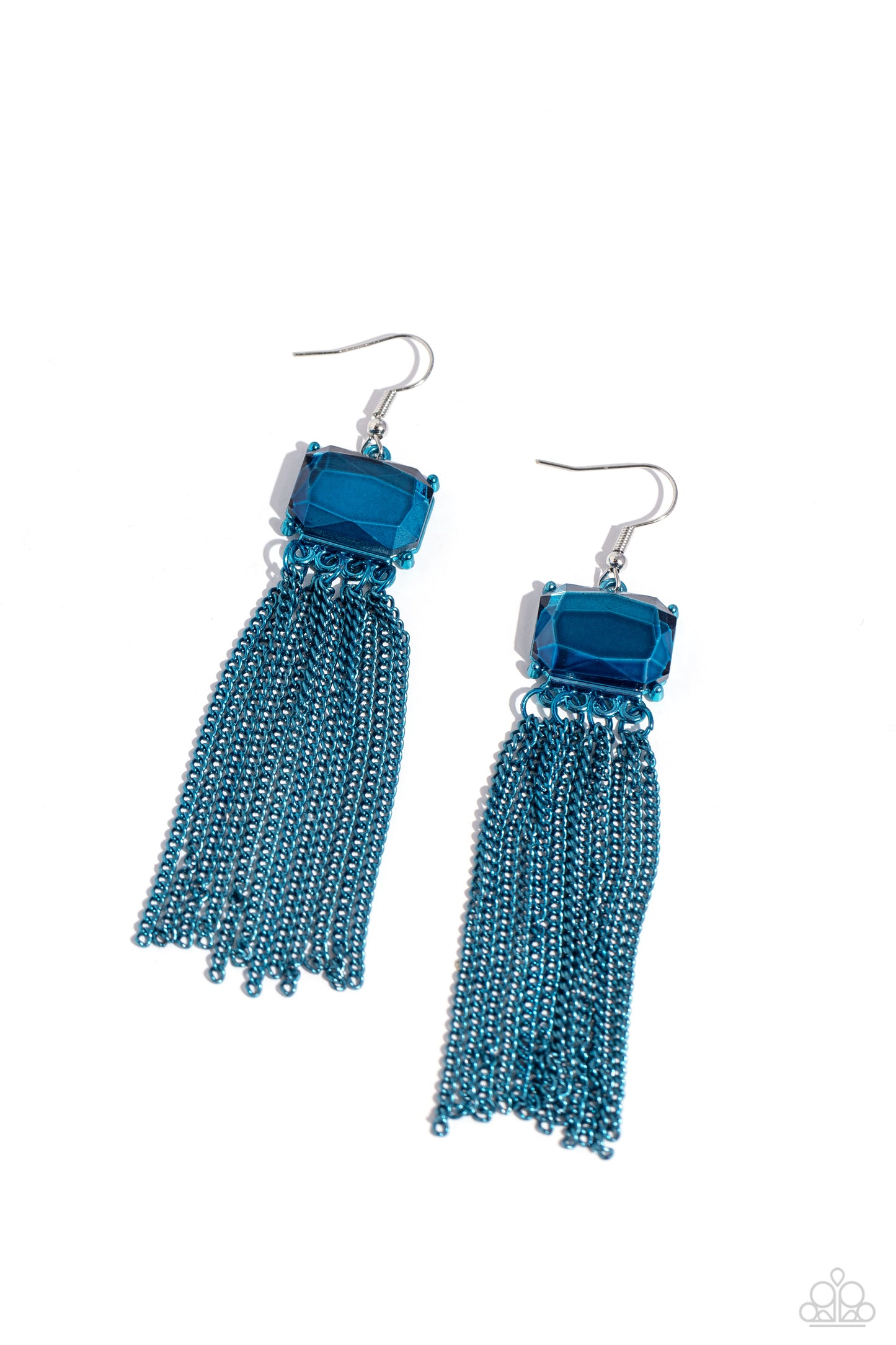 Dreaming Of TASSELS - Blue Earrings