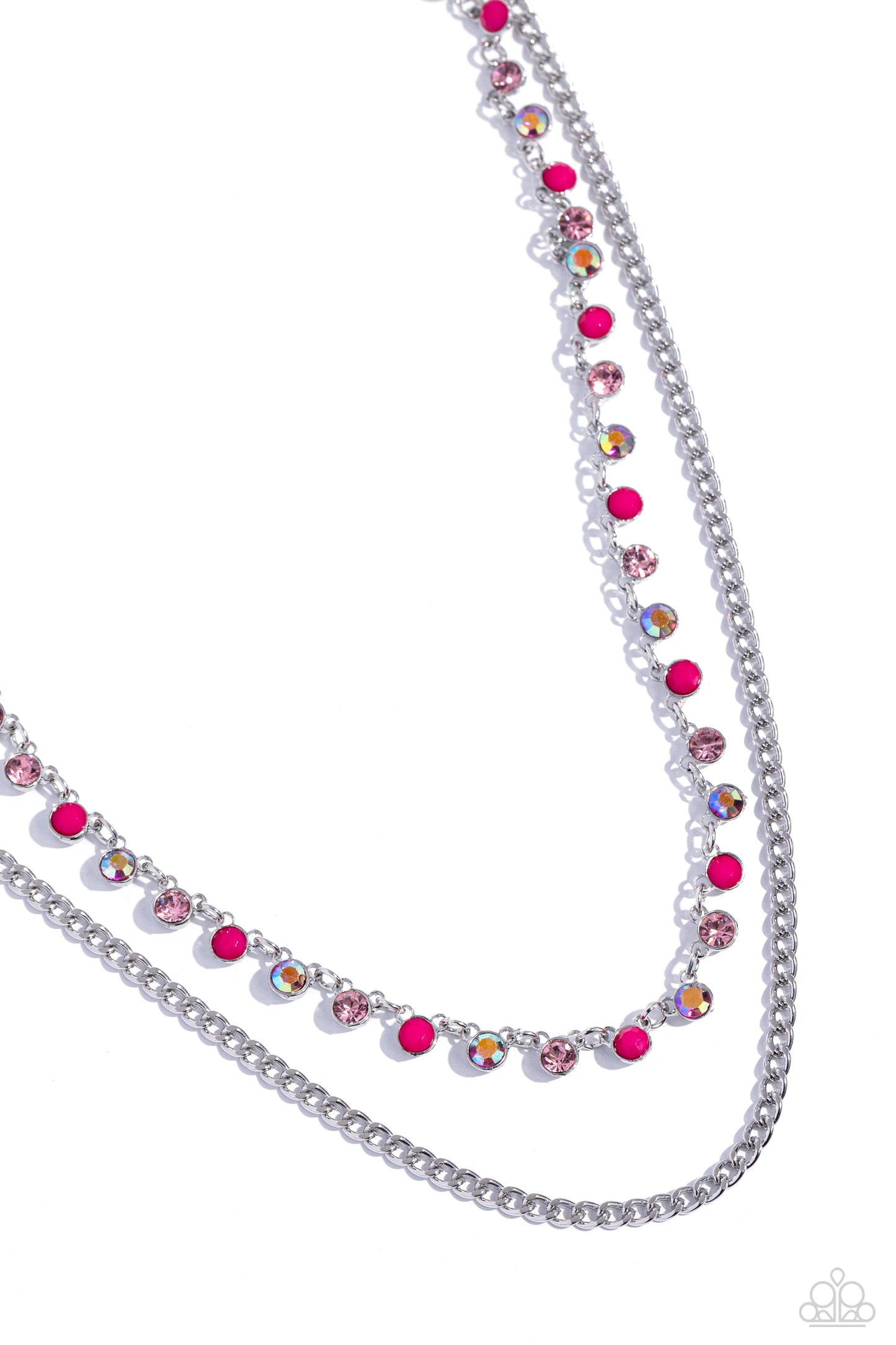 Delicate Dame - Pink Necklace Earring Set