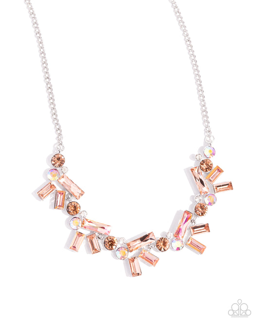 Serene Statement - Orange  Necklace