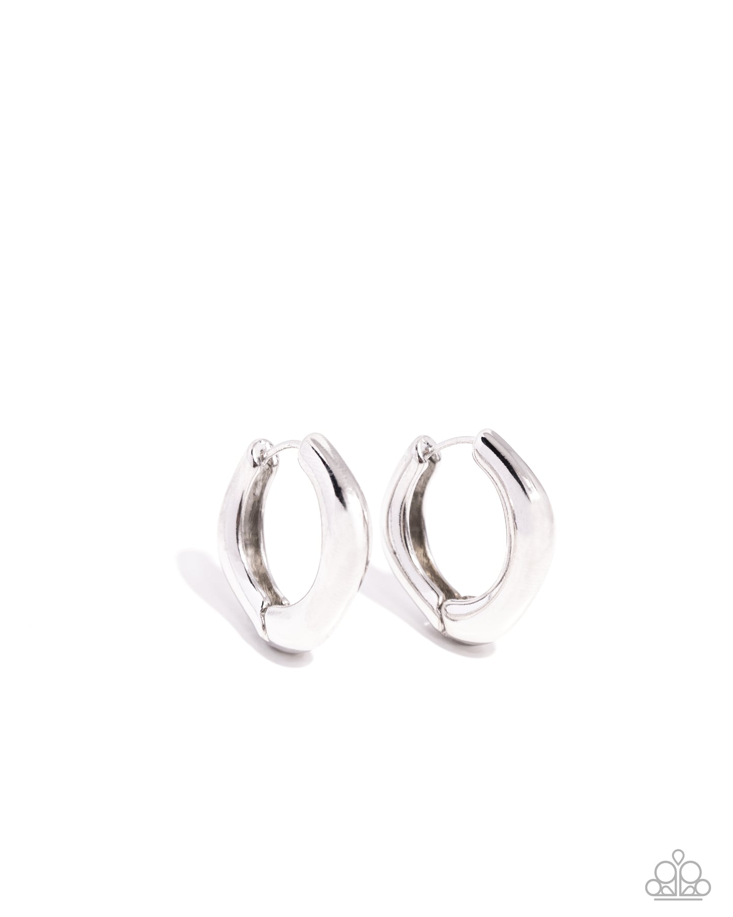 Monochromatic Makeover - Silver hoop Earring