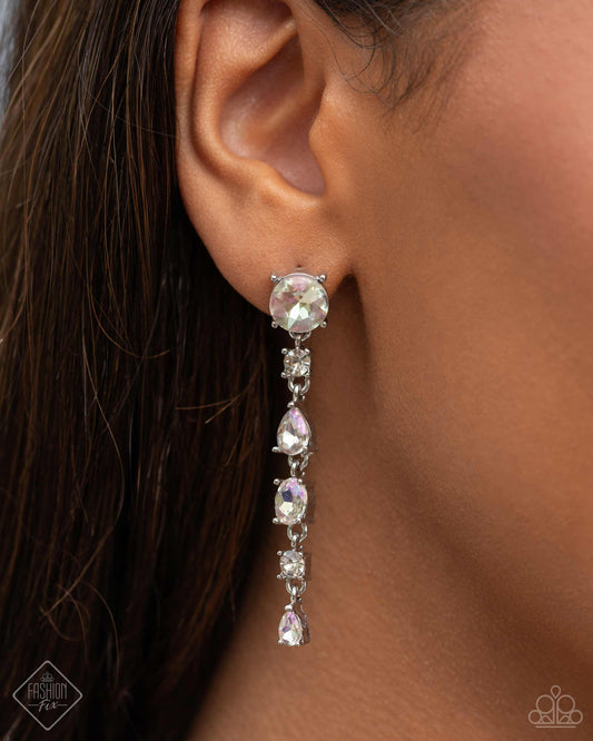 Fairytale Falls - White Earrings