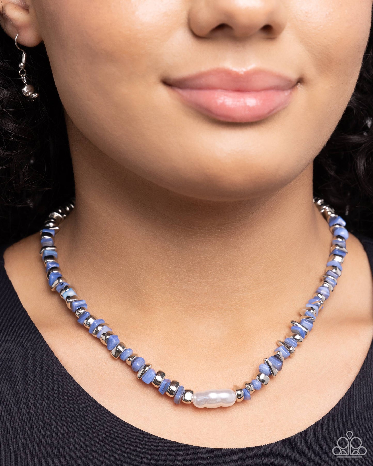 Seasonal Socialite - Blue NecklaceEarring Set