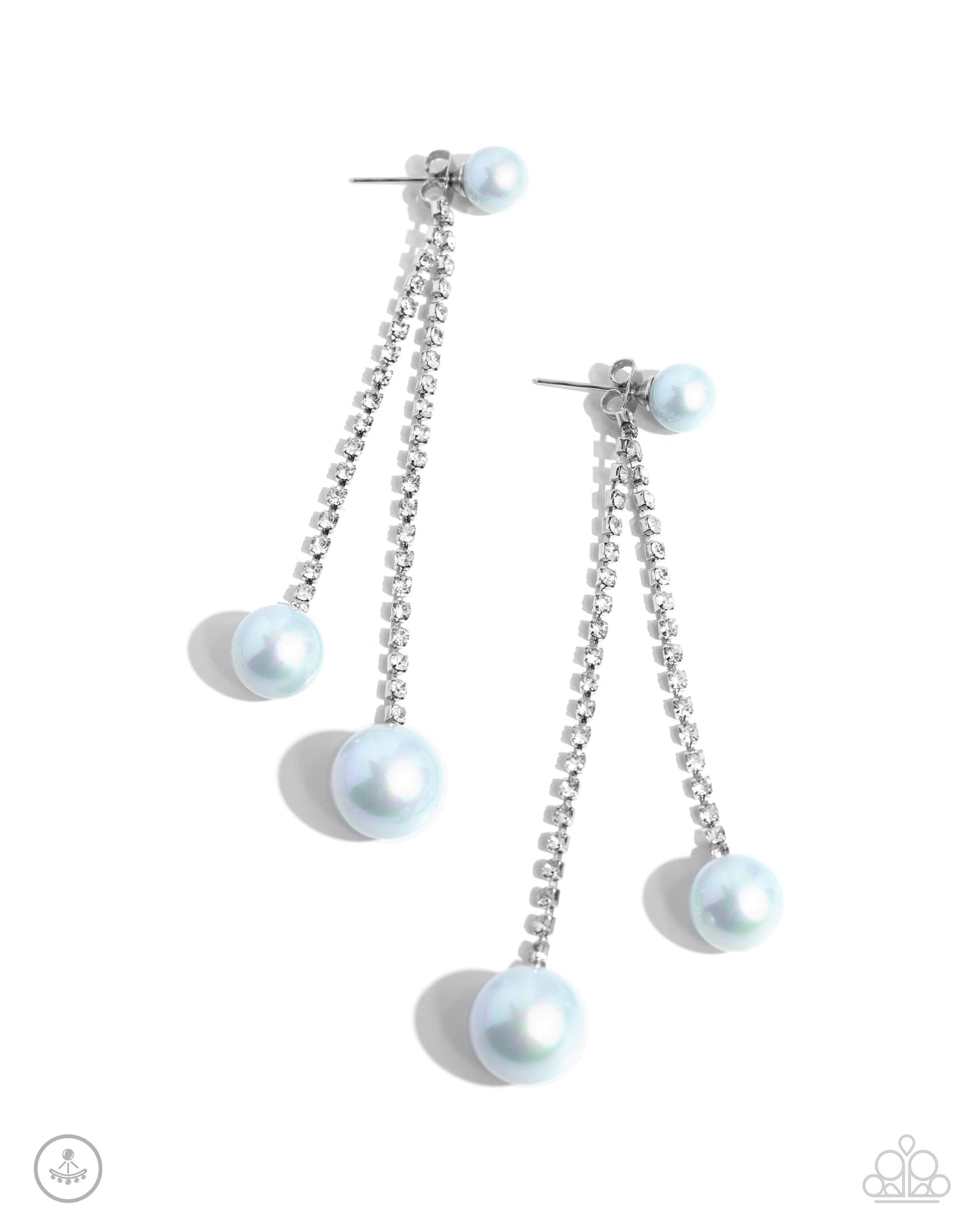 Give Us A PEARL! - Blue Earrings