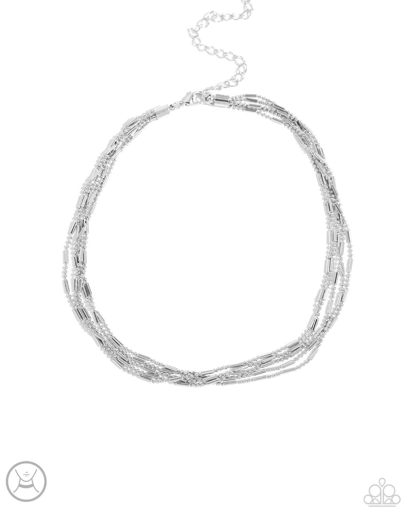 Monochromatic Marvel - Silver Choker