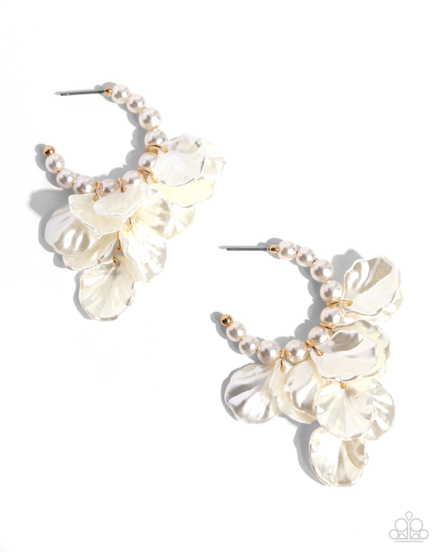 Frilly Feature - Gold Necklace Earring Set