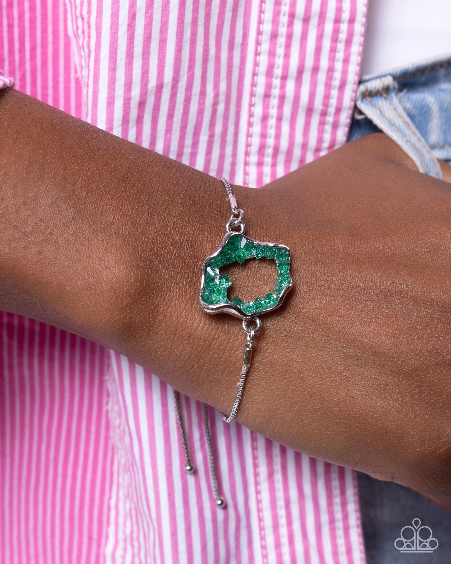 Geode Greeting - Green Bracelet Paparazzi