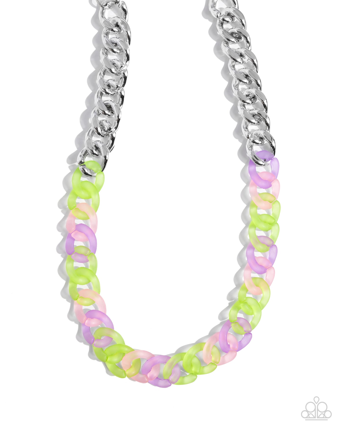 Rainbow Ragtime - Green Necklace Earring Set