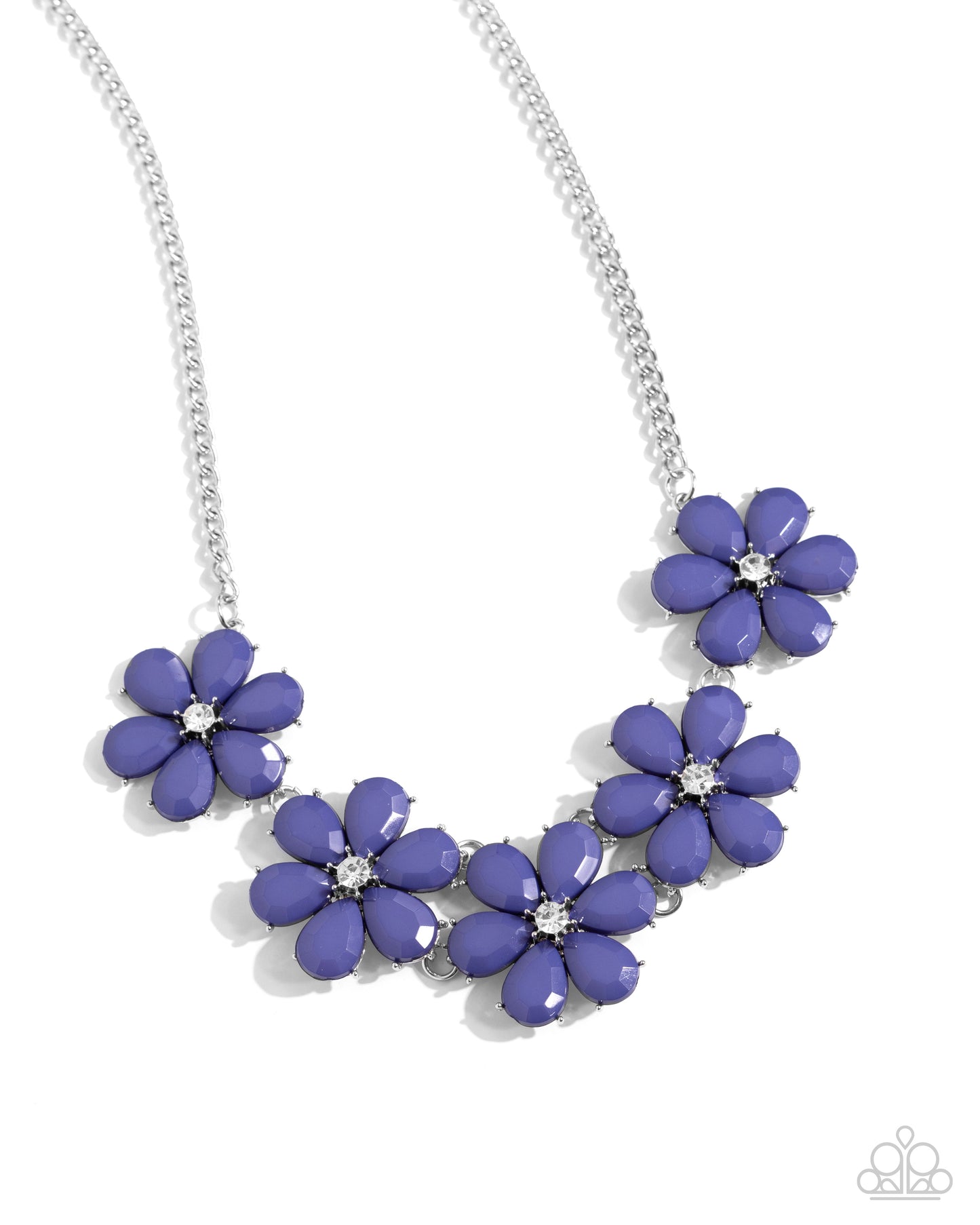 Floral Fun - Blue Necklace Earring set