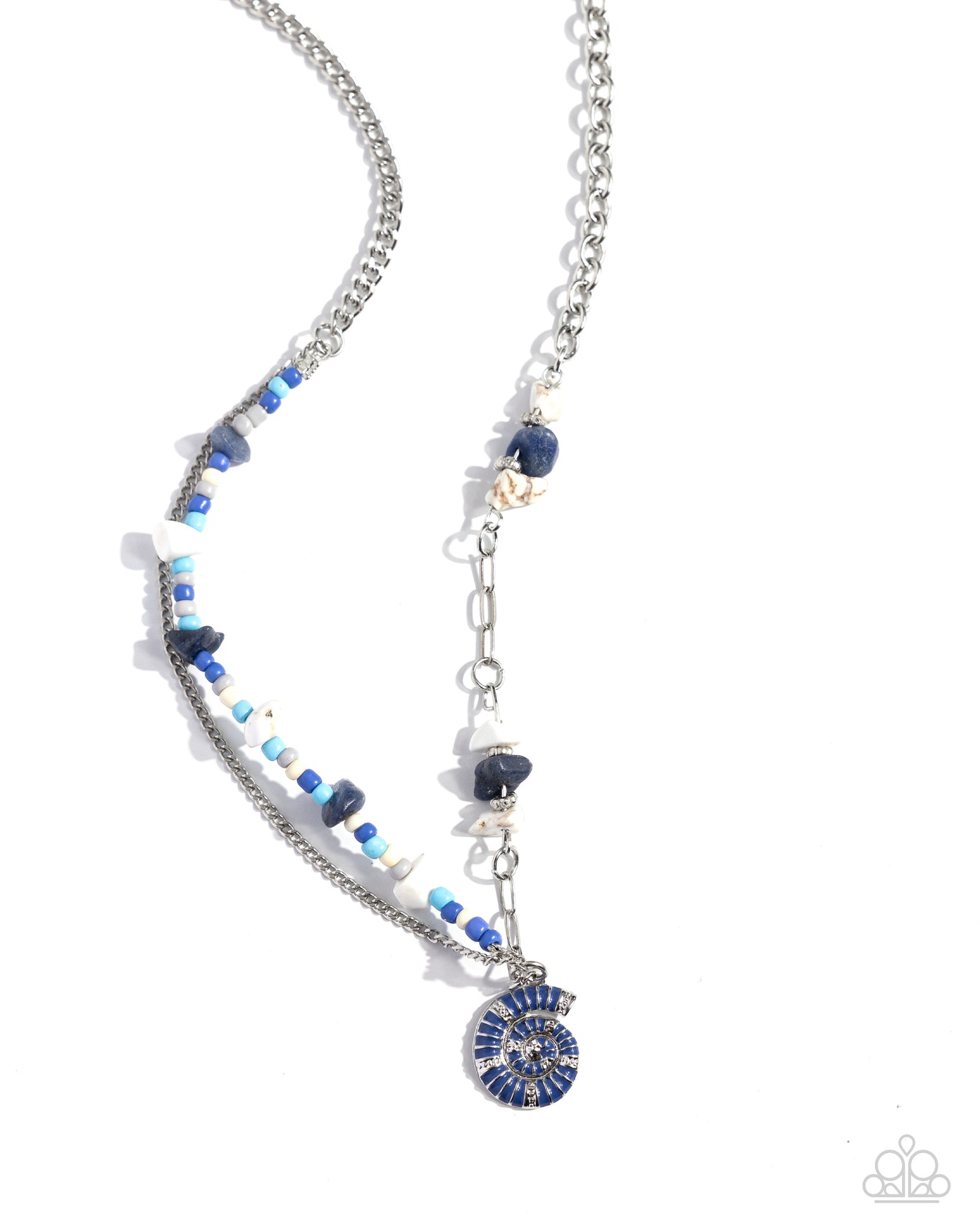 Spiraling Seafloor - Blue Necklace