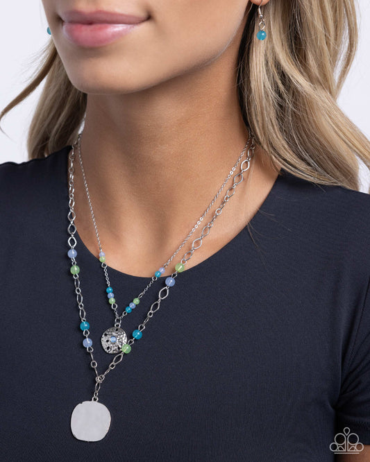 Sand Dollar Season - Blue Necklace