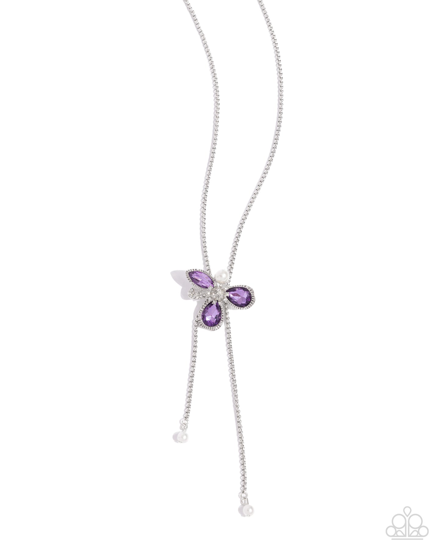 FLORAL Values - Purple Necklace Earring Set