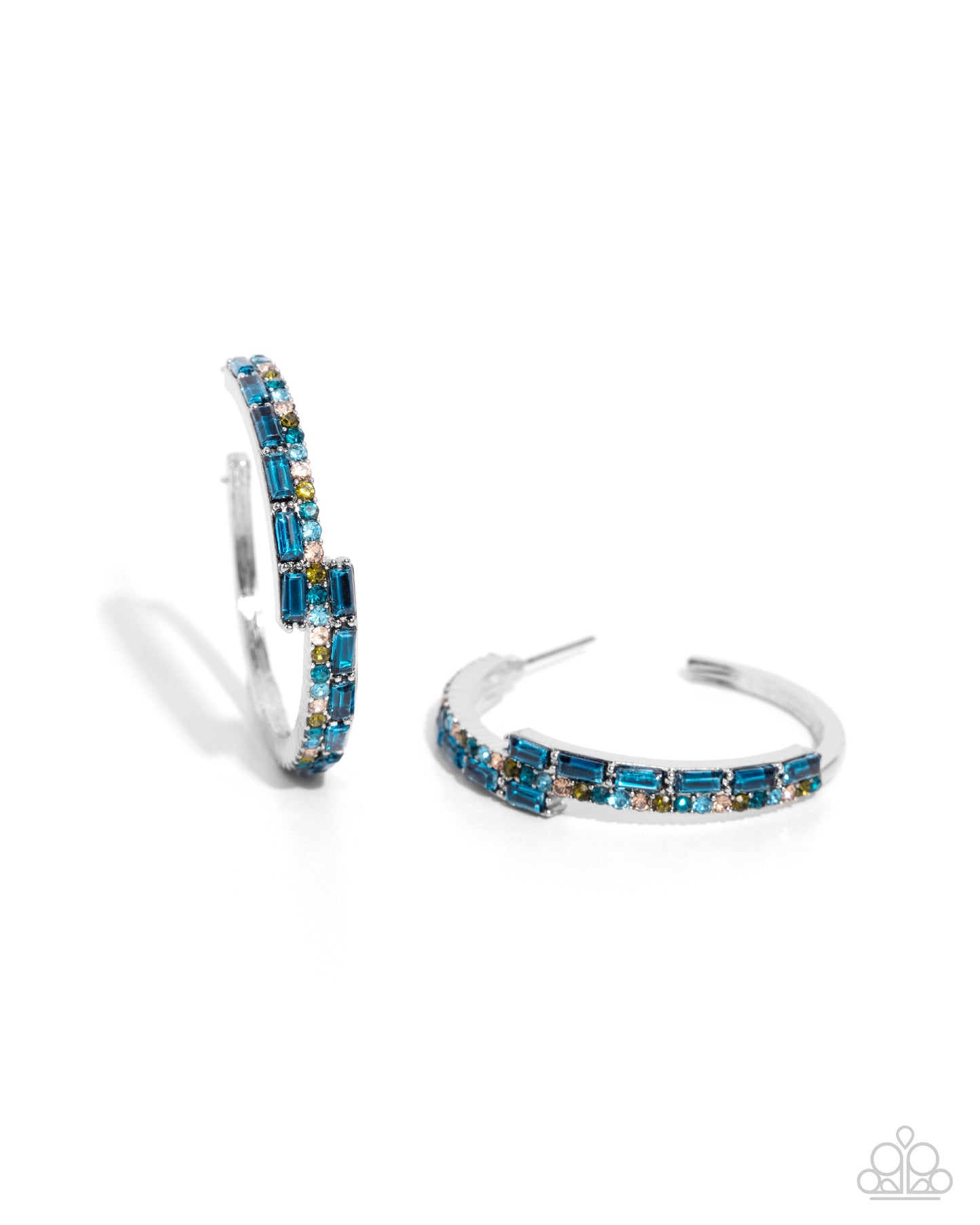 Ritzy Reputation - Blue Hoop Earrings