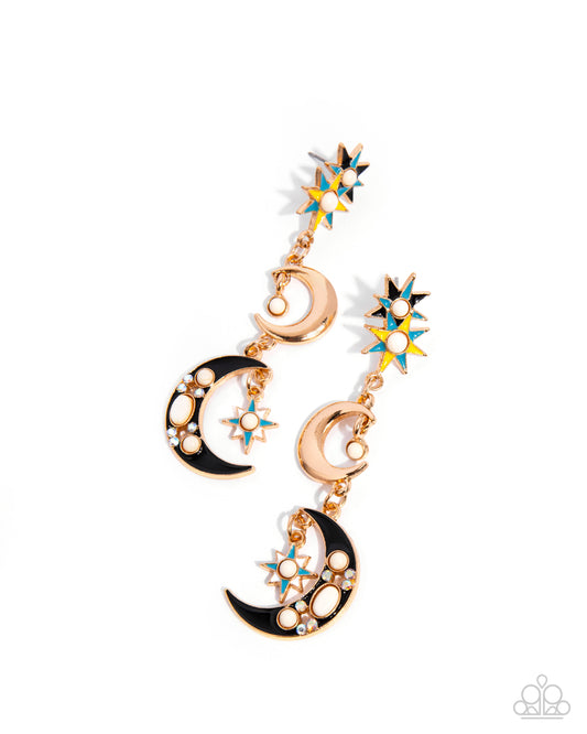 Stellar Serendipity - Gold Post Earrings