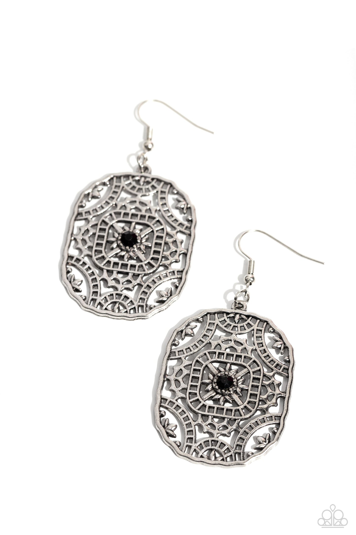 Greco-Roman Romance - black - Paparazzi earrings