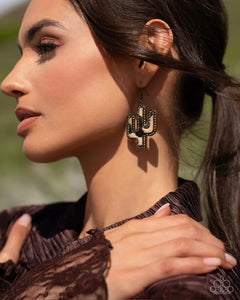 Western Worth Brass Earrings